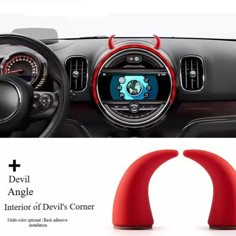 

Мотоциклетные и электрические велосипедные шлемы, милые и креативные угловые наклейки с дьяволом, круглые угловые наклейки для украшения фар