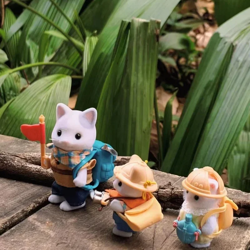 عائلات سيلفانيان أصلية تيرنورينز لاتيه القطط الحب السفر الثلاثي دمية الأثاث لعب فتاة ألعاب أطفال لفتاة #6