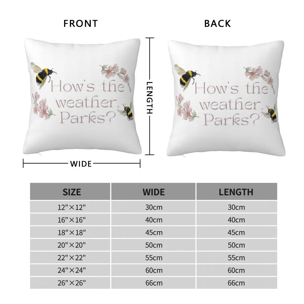 How's The Weather Magnolia Parks Pillowcase Polyester Linen Velvet Creative Decorative Pillow Car Cushion Cover Wholesale 18