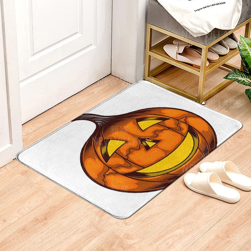 House entrance carpet Home door mat Living Room Bath Foot bathroom non-slip water absorption rugs bath Halloween Autumn Pumpkin