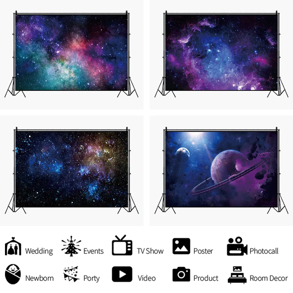 Фиолетовые розовые фантазийные Звездные вселенные галактические фоны фотографический фон Фотография Студия реквизит фотосессия