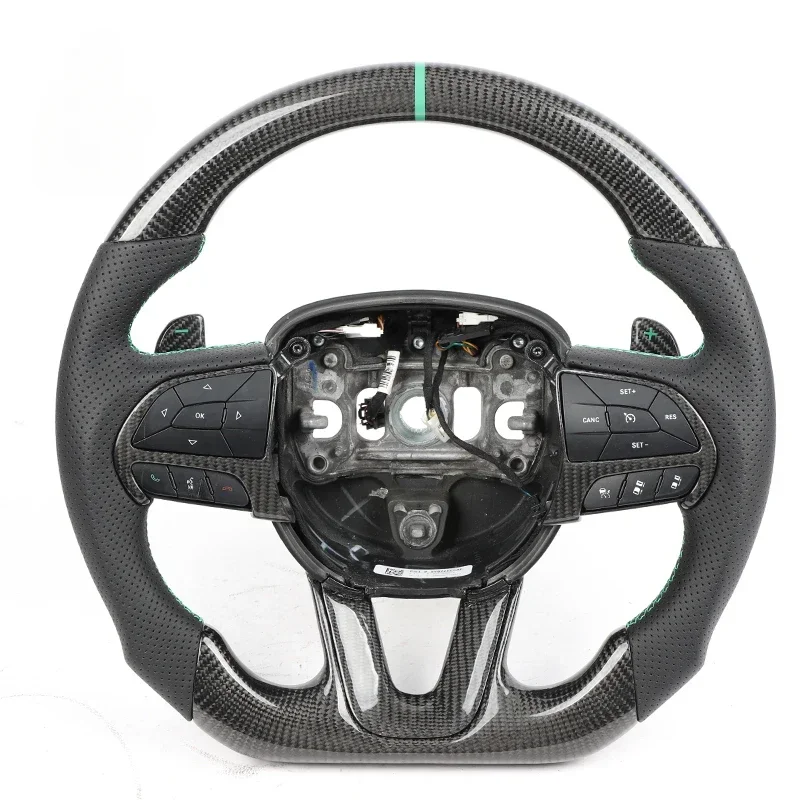 

LED Racing Speed Carbon Fiber Steering Wheel For Dodge Charger Challenger SRT 2015+