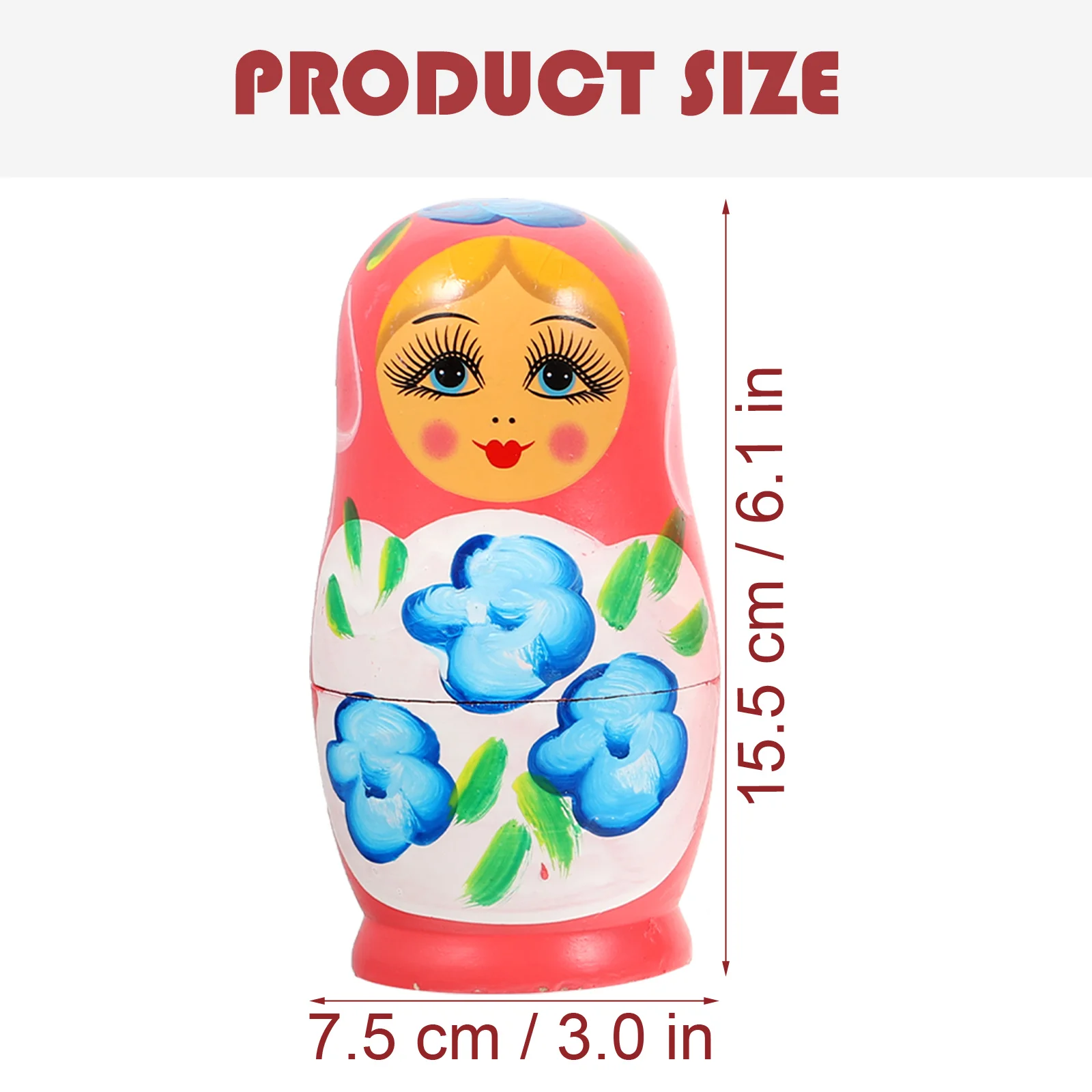 

Children’s Toys 7 Layer Matryoshka Craft Kit Wooden Stack Ornament Making Dolls for Kids