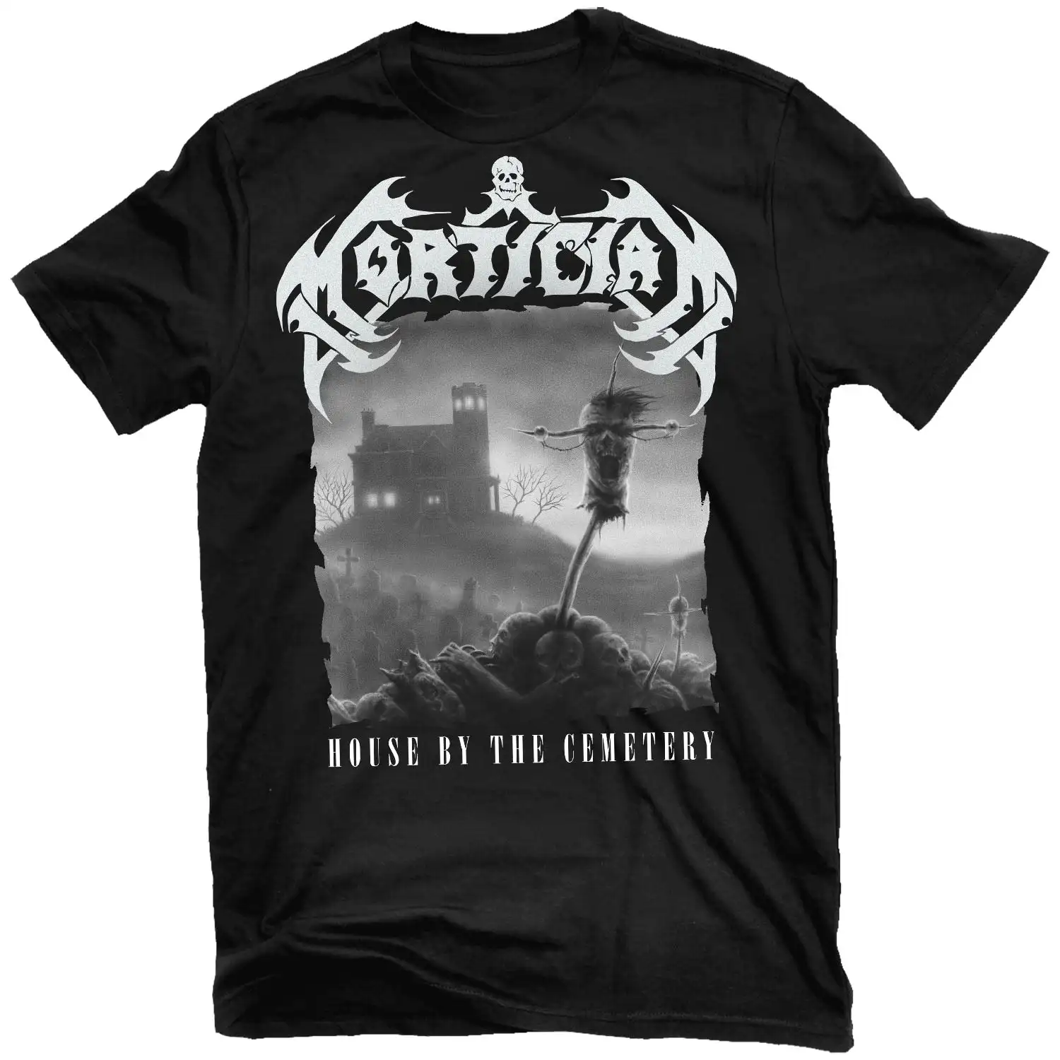 Mortal Massacre Mortician Band Graphic Tee 100% Cotton Round Neck Casual Unisex T-shirt Summer Top