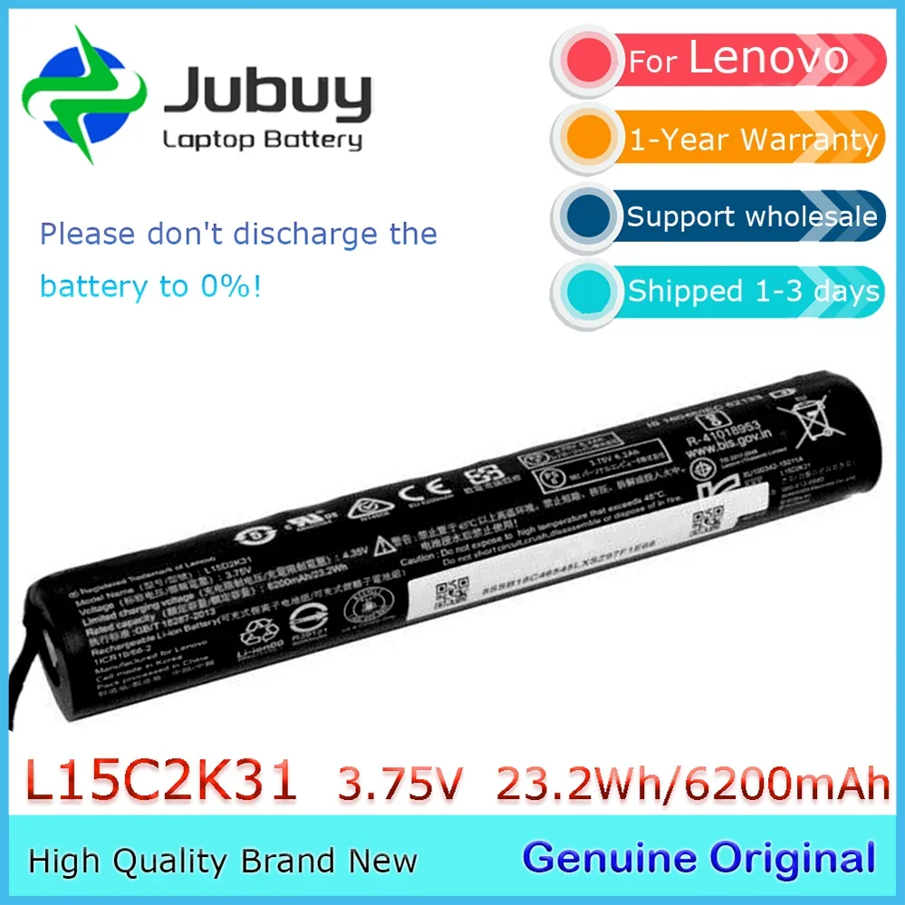 

Original 3.75V 23.2Wh 6200mAh L15D2K31 Notebook Battery for Lenovo Yoga Tablet 3 YT3-850F Yt3-850L YT3-850M L15C2K31