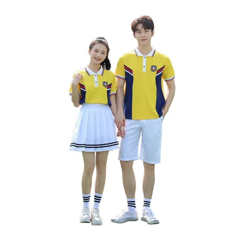 C115 Summer Junior High School Students Uniform Casual Suit Graduating Class Student Sports Day Group Manufacturers Wholesale