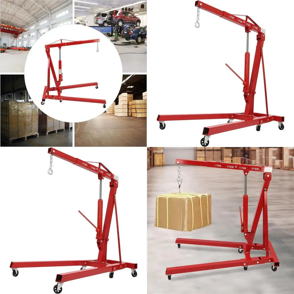 

2-тонный складной гидравлический подъемник для двигателя с регулируемыми положениями и колесами-роликами для использования в гараже