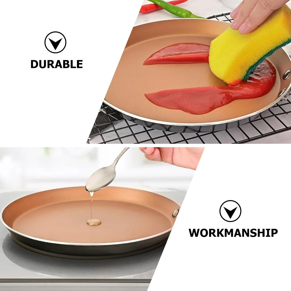 

1Pcs Maifan Stone Frying Pan Aluminum Alloy Non-Stick Breakfast Pan Comfortable Handle for Household Cooking