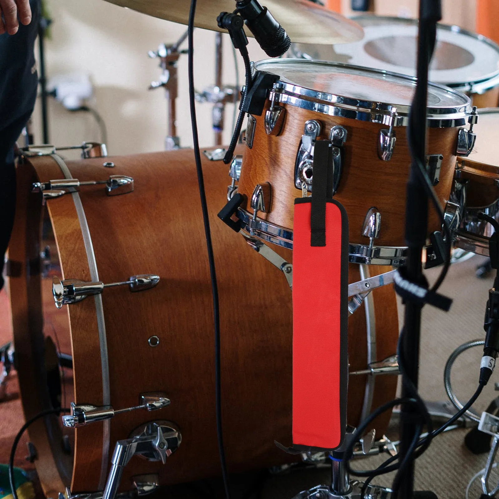 

Drumstick Bag Oxford Cloth Lightweight Durable Portable Compact Size Carry Strap Stylish Drumstick Pouch Case for Musicians