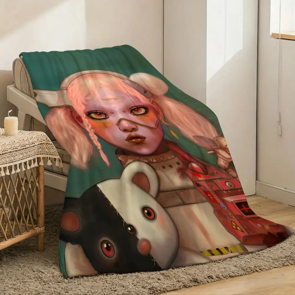 Rock Band Bring Me The Horizon Throw Lightweight 240g Flannel Blanket Soft Skin-friendly for Summer Cooling