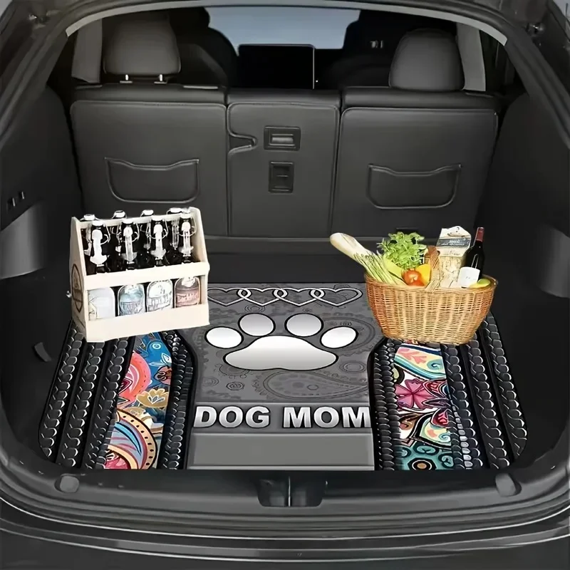 This Elegant Car Trunk Mat, Designed In A Luxurious Heart-Shaped Paw Print, Snugly Fits Your Trunk, Providing Effective Against