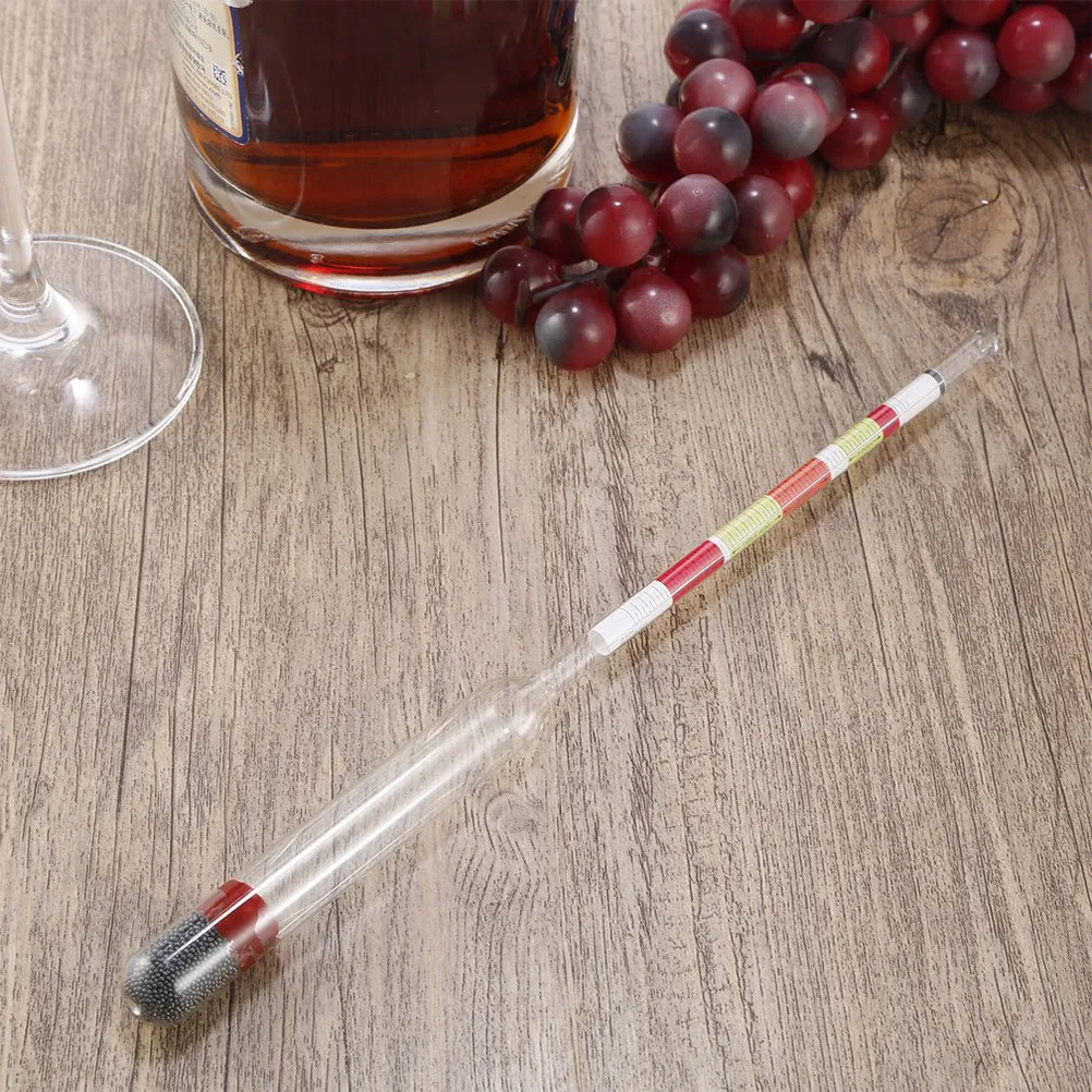 Triple Scale Hydrometer Clear Marking Semi Hard Plastic Case Alcohol Testing Tool for Home Brew Wine Beer Brix Measurement