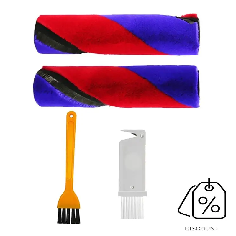 ABKR-2PCS استبدال الفرشاة الرئيسية لـ DYSON SV21 MICRO/SV19 OMNI-GLIDE مكنسة كهربائية فرشاة دوارة مزدوجة فرشاة دوارة مخملية ناعمة