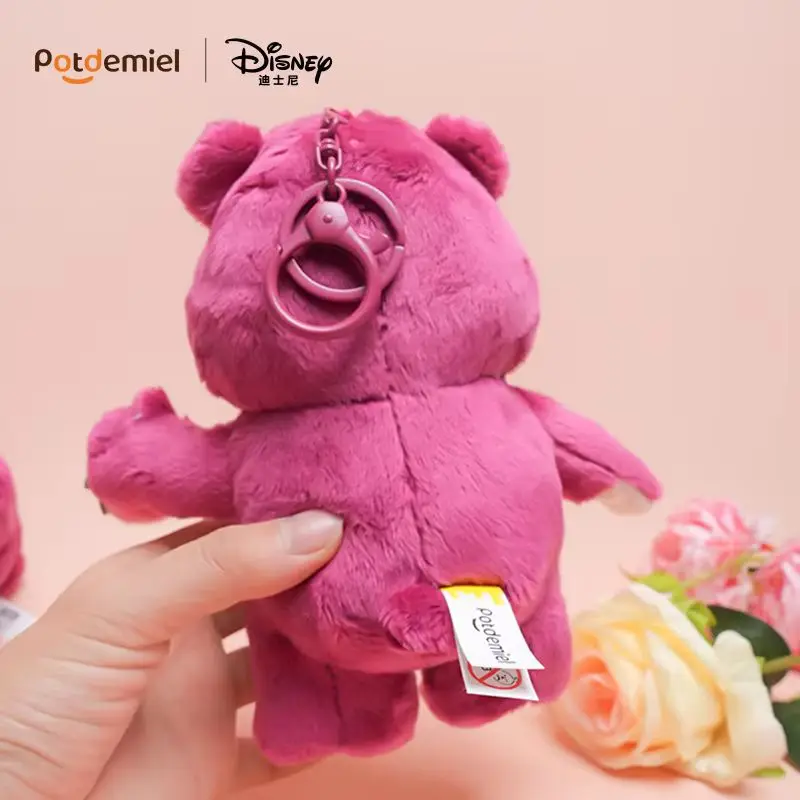 15 cm Disney Lotso Aardbei Beer Pluche Pop Hangende Schooltas Ornament Sleutelhanger Desktop Ornament Verjaardag Verrassingscadeau Cadeau