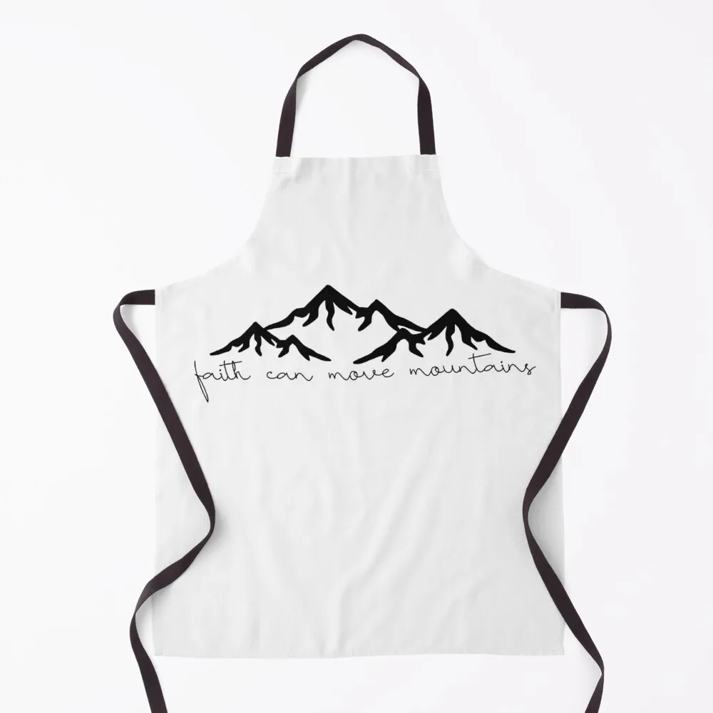 

Faith can move mountains Apron japanese style nail tech supplies Kitchen accessories kitchen item Apron