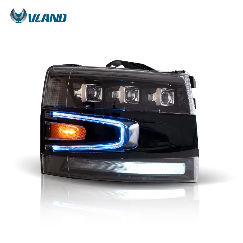 

VLAND Headlights Start up Animation DRL Car LED 1500 2500HD 3500HD HD 2500 3500 2007-2013 Front Lamp for Chevrolet Silverado