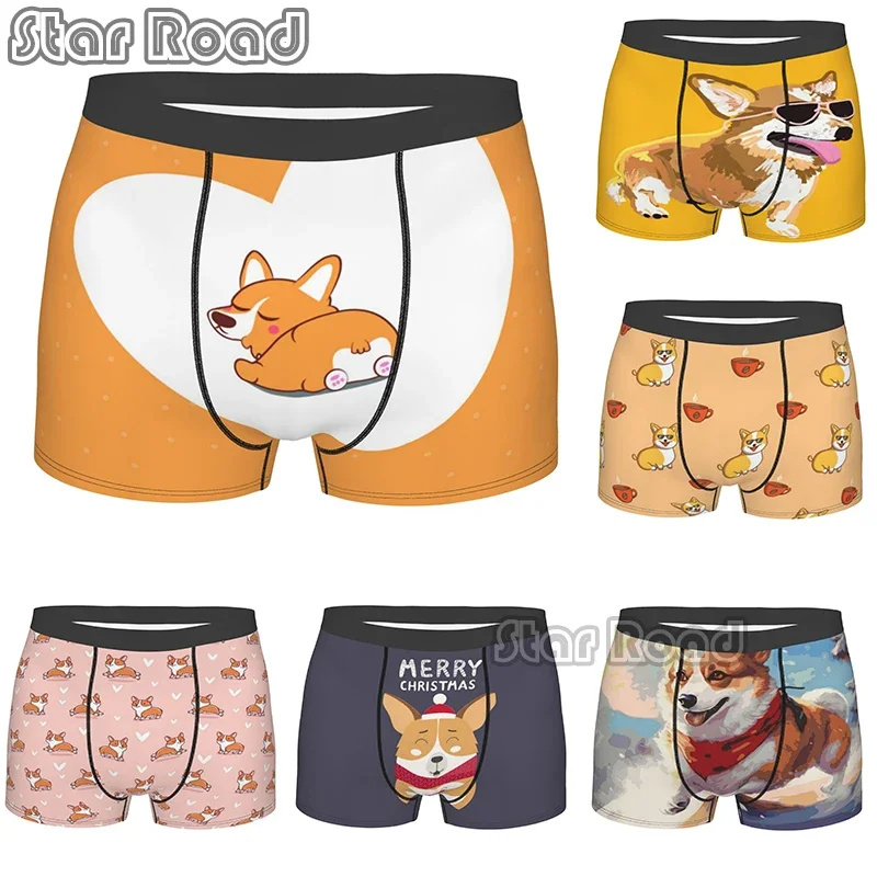 

Funny Kawaii Corgi Animal Men's Panties Underpants Boxers Underwear Male Boxer Shorts Breathable Mens Underpants for Homme