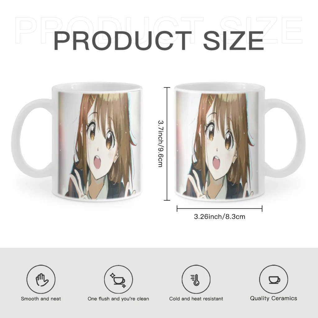 New K-ON Anime 11oz Ceramic Coffee Mug Cup Creative Gift for Birthday Xmas Milk Hot Cocoa Cup images - 6