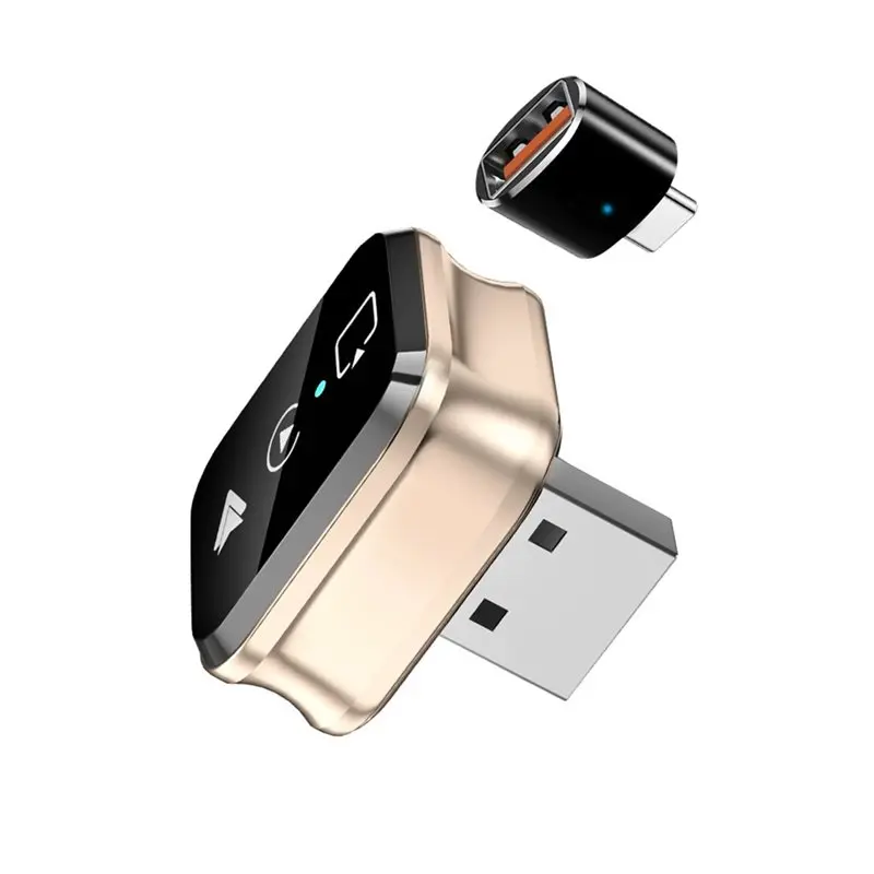 

AS95-4In1 Умный беспроводной адаптер Carplay с USB-подключением, функцией Plug & Play для IOS/Android, поддержкой зеркалирования экрана через USB.