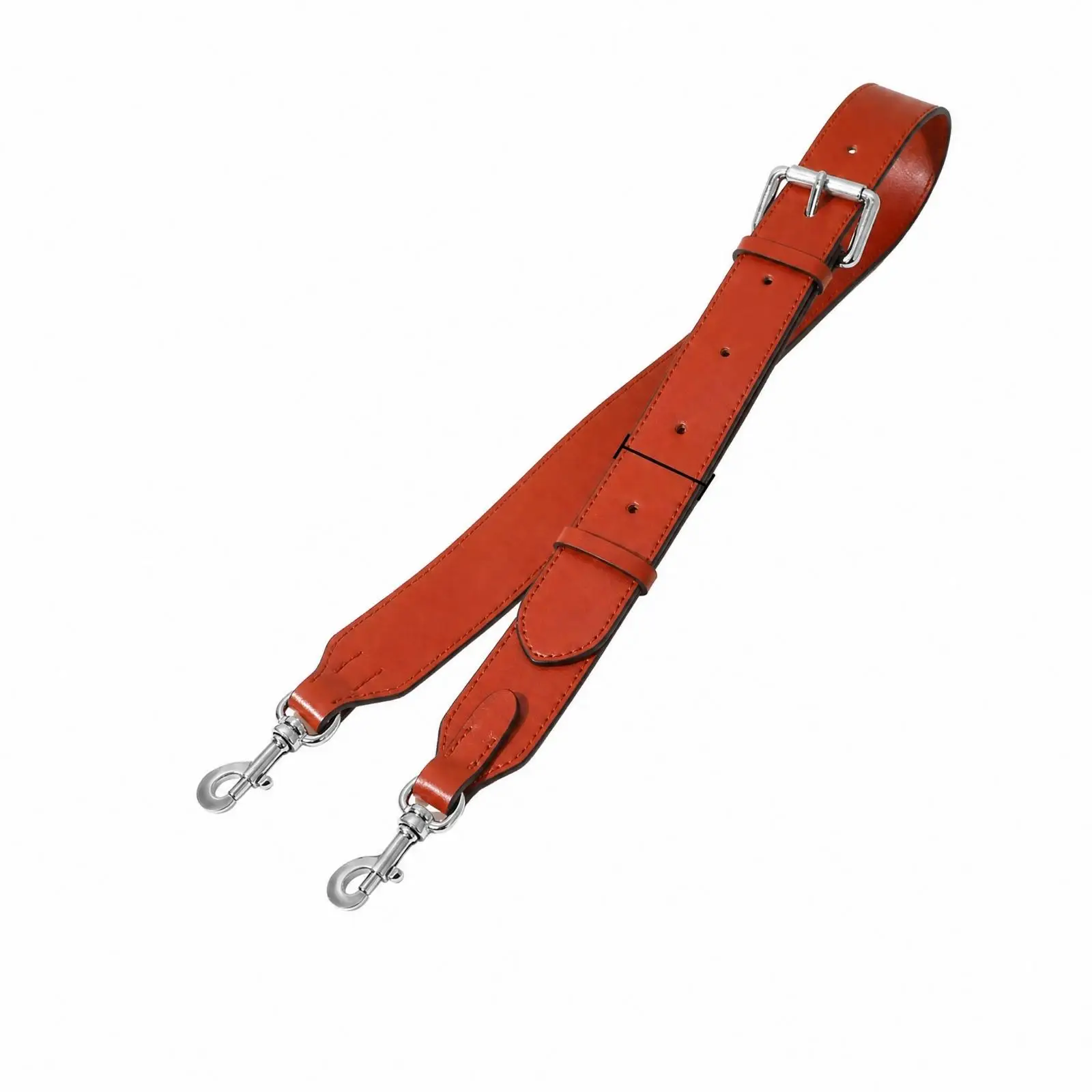 Adjustable Leather Shoulder Strap for Handbag Cowhide Replacement Strap with Metal Buckle and Swivel Clasps for Shoulder Bags