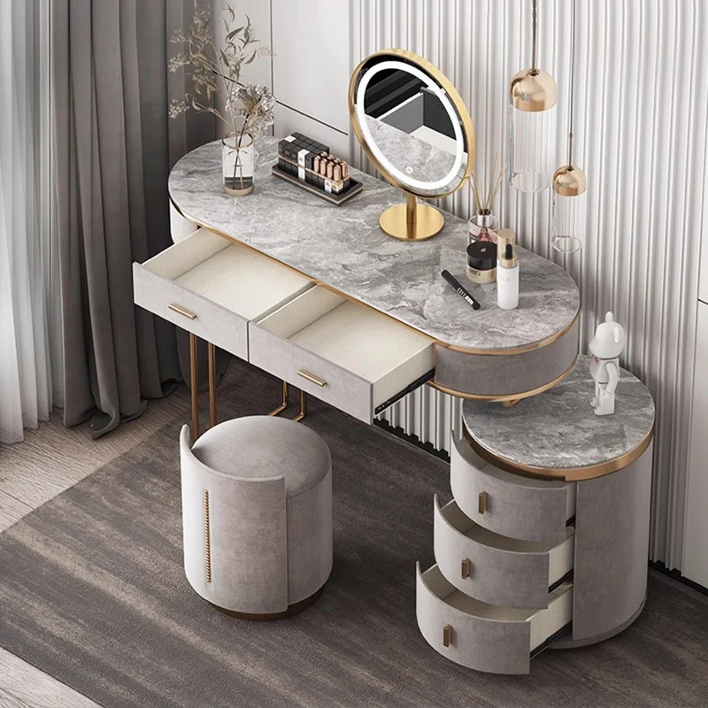 Girl Garden Vanity Table Bedroom Mirror Modern Bathroom Dressing Table Jewelry Organizer Mesa De Maquillaje Trendy Furniture - Image 4