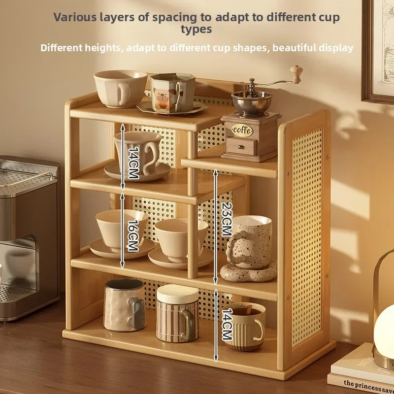 

Modern Desktop cup holder Multi-layer tea set holder Water cup Mark Coffee cup Tea placement rack Household cup Tea room rack