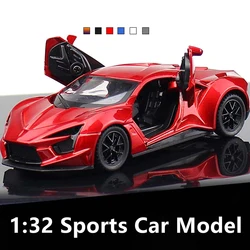 Alloy Sports Car Model, Diecasts Metal Toy Veículos, Alta Simulação Presentes, 1:32