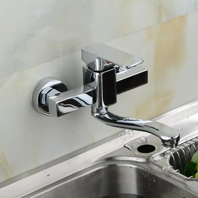 Becola Bathroom wall faucets In-wall kitchen faucets Brass hot and cold water faucets