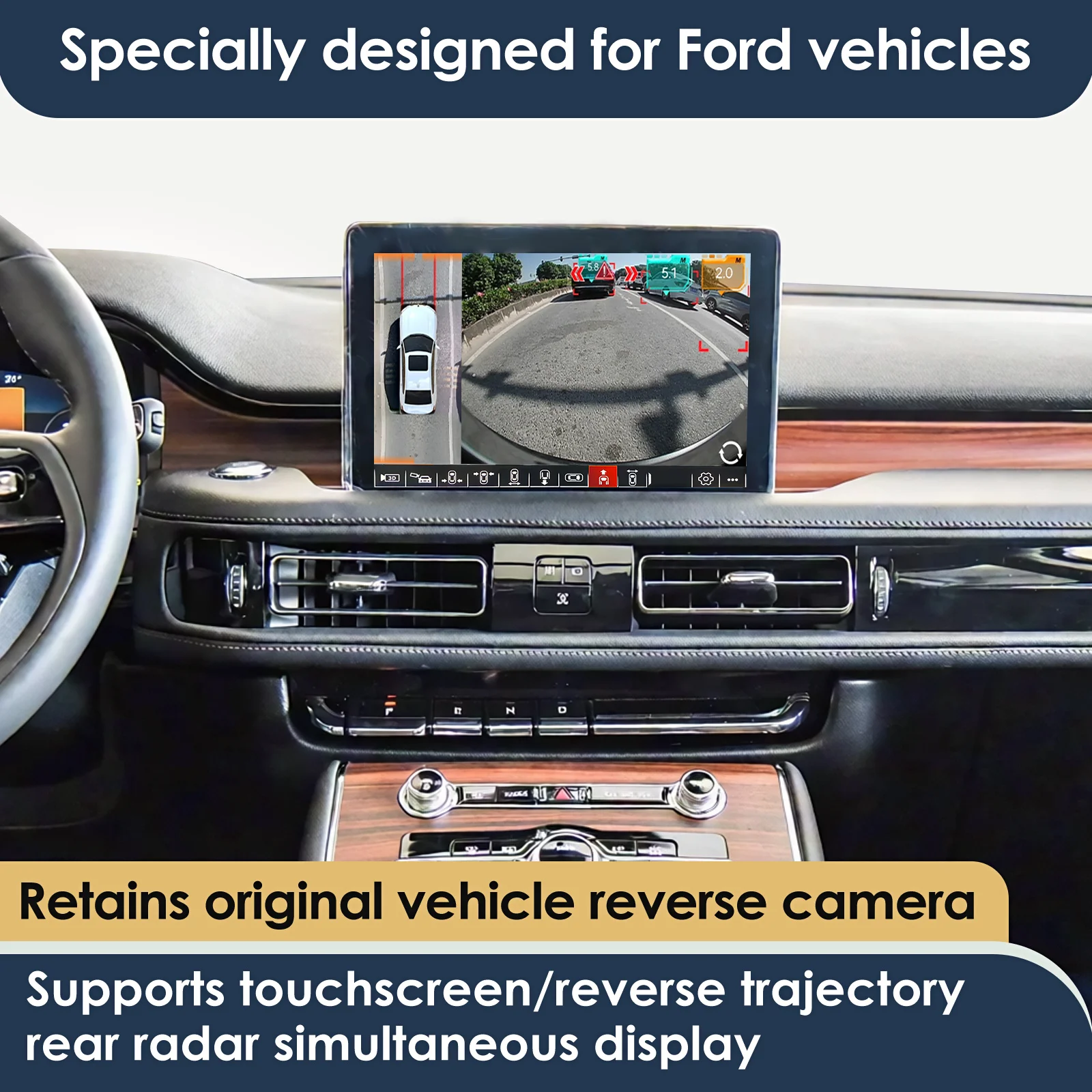 

Driintel 360°Surround Camera For Ford Lincoln Sync2/3/4 Focus Mondeo MKCMKZ 1080P HD Around View Driving Recorder Car DVR Syste