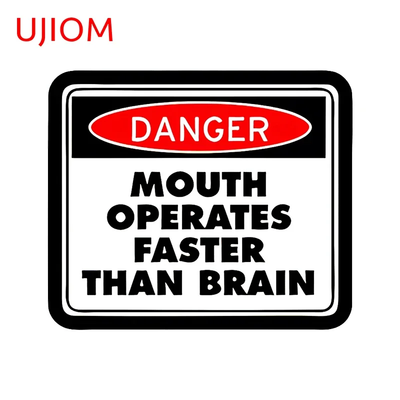 UJIOM 13cm X 11.1cm Practical Warning Sign Wall Stickers Creativite Cupboard Windows Decal Refrigerator Wallpapers Home Decor