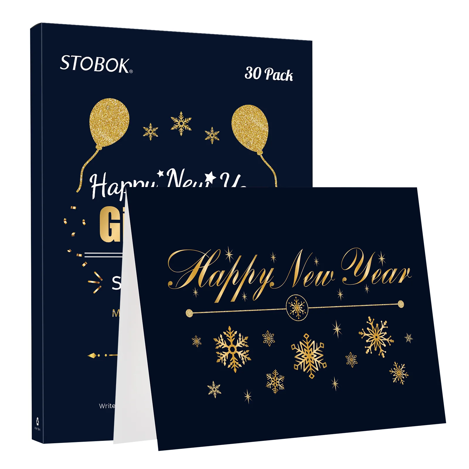 Greeting Cards for New Year Expressing Wishes Envelopes Message Festival with 250g Coated Paper Blank Warm