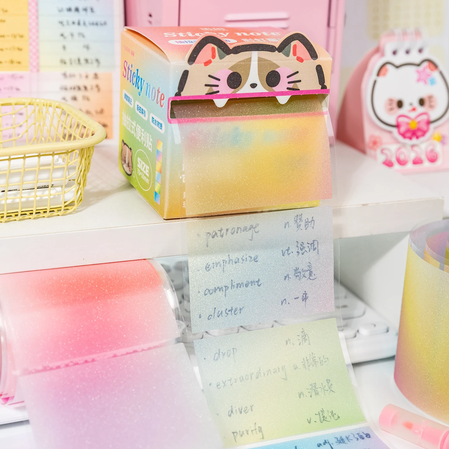 110 قطعة/صندوق سحب التدريجي مذكرة الوسادة الإبداعية مثبت ملاحظة لاصق تسميات ملصق DIY بها بنفسك سكرابوكينغ ملصقات طالب المسيل للدموع المفكرة #4