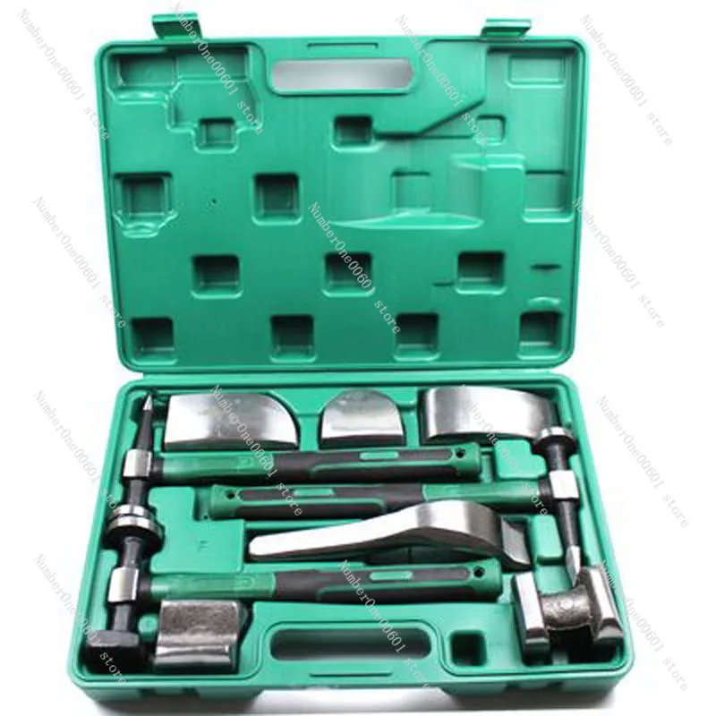 9PCS Set Sheet Metal Concave Repair Tools Auto Sheet Metal Hammer Set Flat Head Sheet Meta Dent Repair Tool.