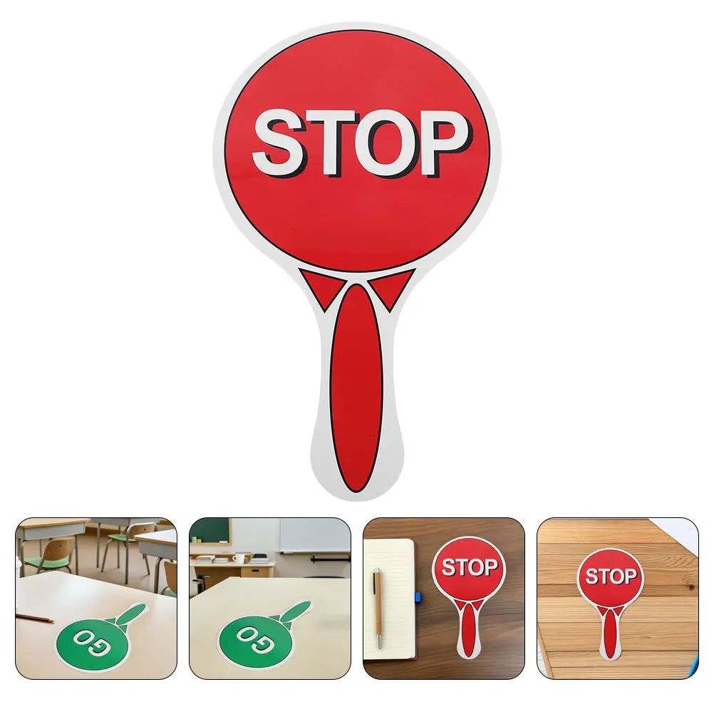 

5Pcs Traffic Education Paddle Double Sided Stop for Kids Lightweight Handheld Red Green Safety Indicator for Classroom