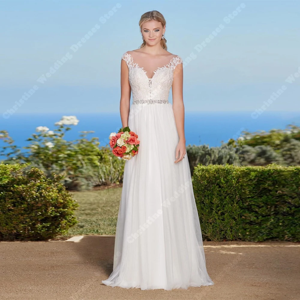 

Sweetheart Collar Wedding Dresses For Women Elegant Lace Printing Bridal Gowns Formal Occasion Sleeveless Vestidos De Novia 2025