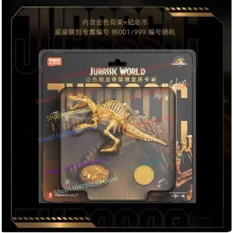Blokees Jurassic Limited Edition Golden Dinosaur Assembly Model Ornament Anime Cartoon Character Toy Holiday Gift Collection