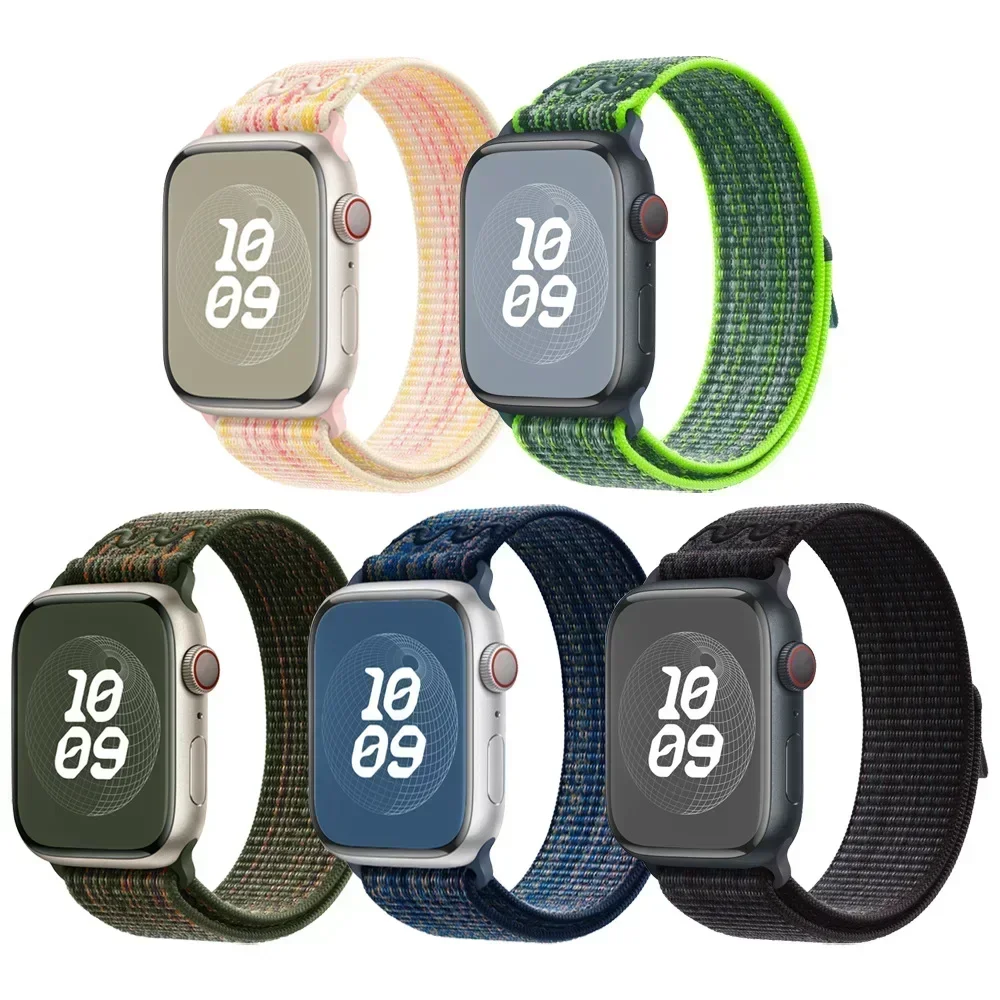 Armbänder für Apple Watch Band 45 mm 46 mm 42 mm 49 mm 44 mm für Nike Nylon Sport Loop Armband Correa iWatch 10 9 8 7 6 5 4 SE Ultra 2 – Detail 25