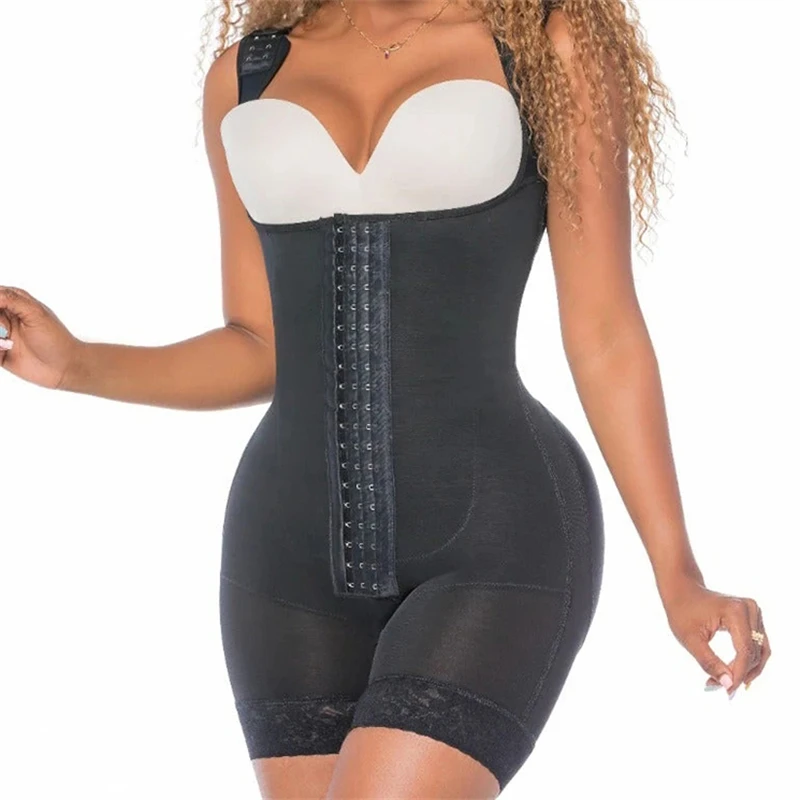 Fajas Reductoras Y Modeladoras Mujer Women Compression Garment With Thin Straps Hook Closure Slimming Corset Waist Trainer