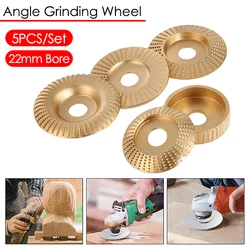 5PCS Angle Grinder Wood Sanding Discs Grinding Polishing Wheel Rotary Disc 22mm Bore Wood Carving Tool Cutting Abrasive Discs