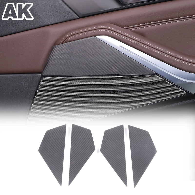 

Для BMW X5 G05 X7 G07 2019-2024: Матовая накладка из настоящего карбона на внутреннюю дверную панель, защита, аксессуары для интерьера автомобиля