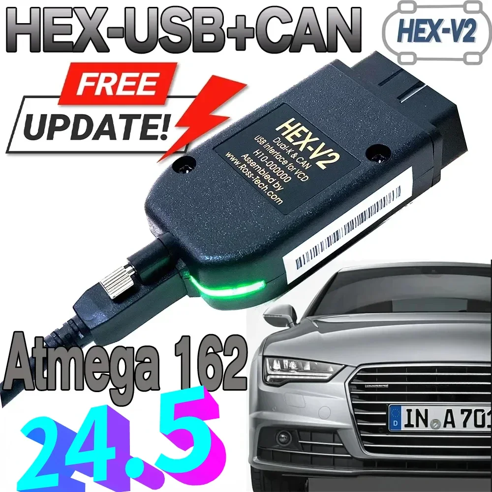 2023 Newest V23.3.1 VAG Scanner VAG Tool VAG KKL VCDS Cable OBD2 Diagnostic Cable Multi-Language OBD2 Scanner HEX V2 VAGCOM