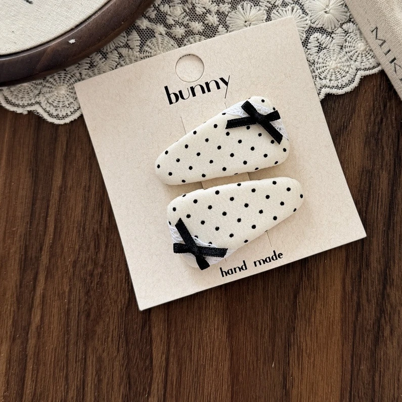 2025 Polka Dot Hair Clips For  - Ribbon Bow Gift ulasan dan harga