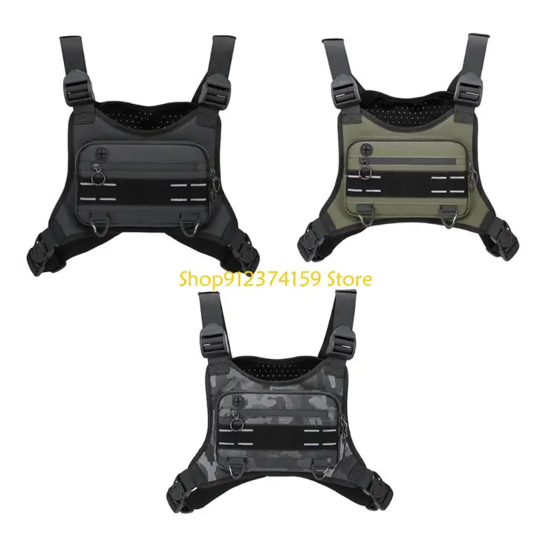 g5ae-アウトドアスポーツチェストパック、男性用チェストリグベスト用戦術チェストバッグ、ワークアウト、サイクリング、ランニング用の調節可能なストラップ付き