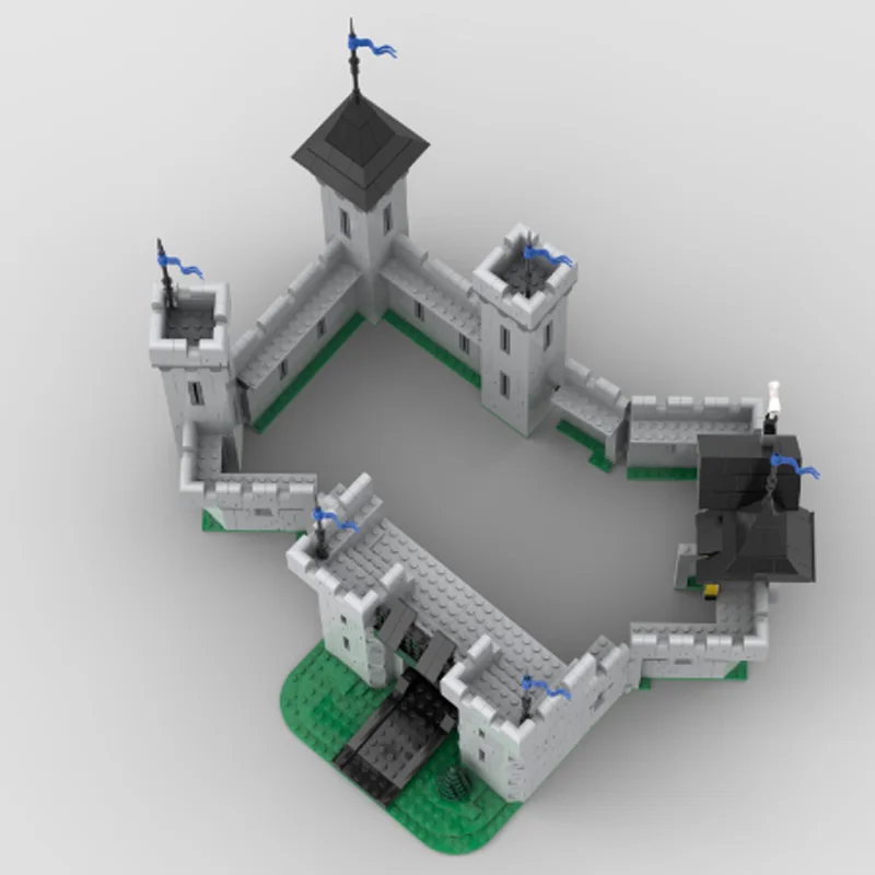 2402-Teile MOC Mittelalterliche Festung Gebäude Festung Modell Architektur Block DIY Kind Montage Ziegel Spielzeug Besondere Geburtstagsgeschenke