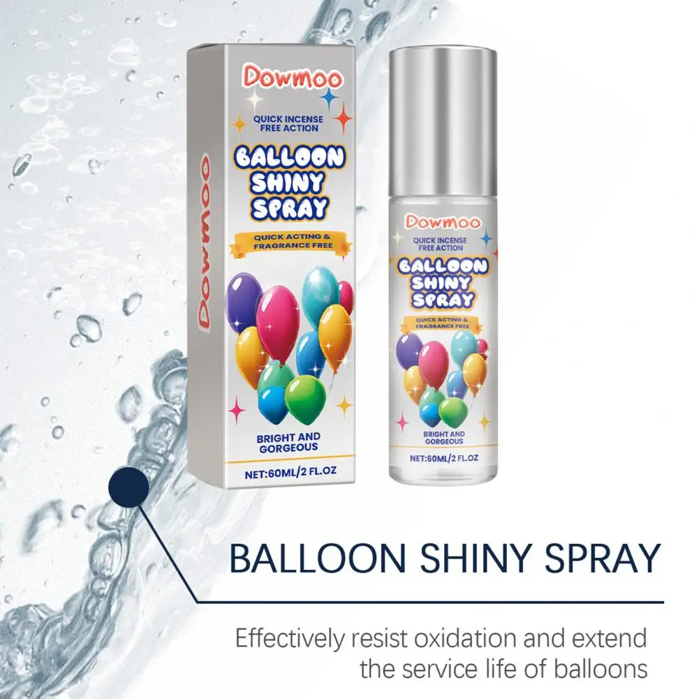 Latex Balloon Polish Spray Latex Balloon Brightener Spray Set for Lasting Gloss Finish Shiny Glow Spray for Balloons Easy to Use