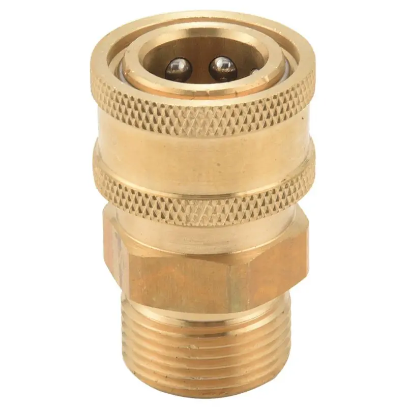 Practical 16X Pressure Washer Adapter Set, Quick Connect Kit, Metric M22 15Mm Female Swivel To M22 Male Fitting, 5000 Psi