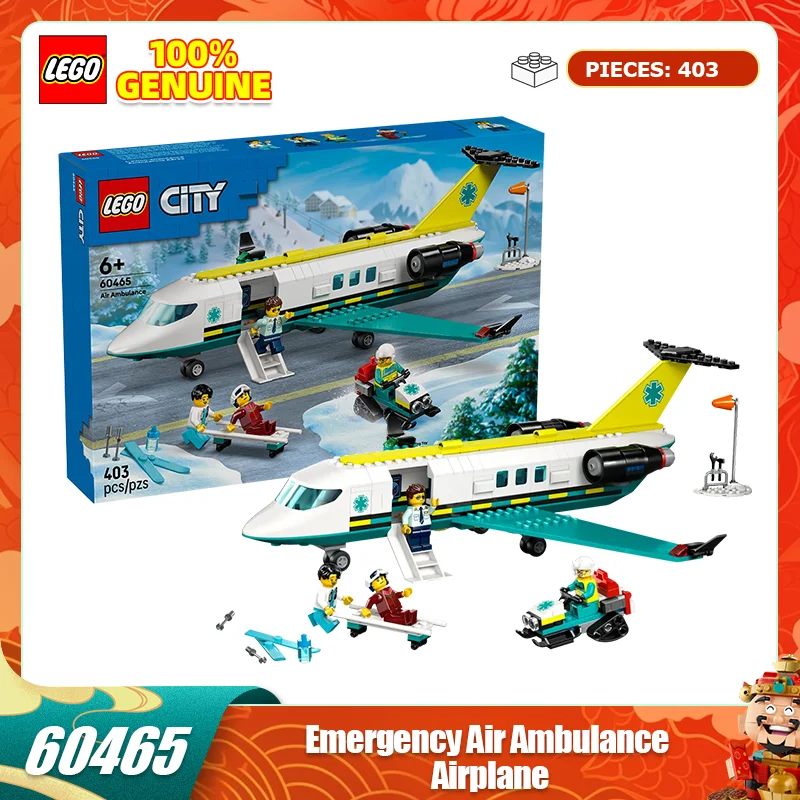 

LEGO Building Blocks City Series 60465 Aviation Medical Rescue Plane Boys' and Children's Toys Birthday Gifts Gifts