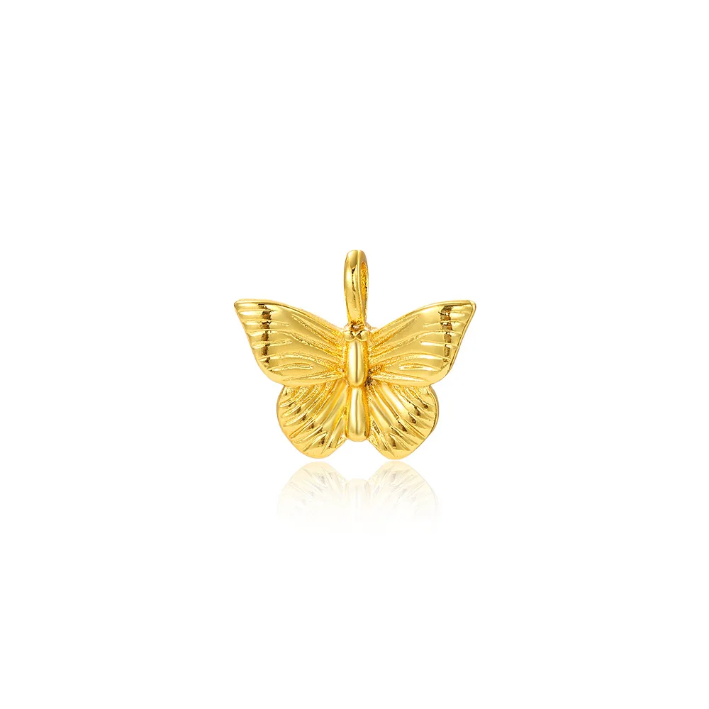 5 European and American light luxury copper butterfly pendants DIY jewelry accessories for bracelets and necklaces