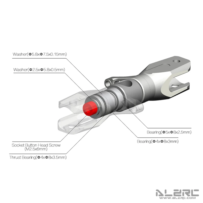 ALZRC New Tail Rotor Hub For Devil 420 FAST 3D Fancy RC Helicopter Aircraft Accessories TH18799-SMT6