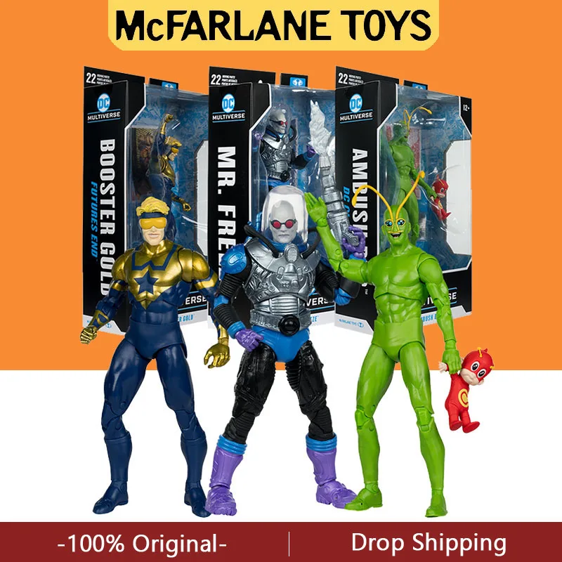 McFarlane Toys Booster Gold (Futures End), Mr. Freeze, Ambush Bug (DC Classic) Bundle 7